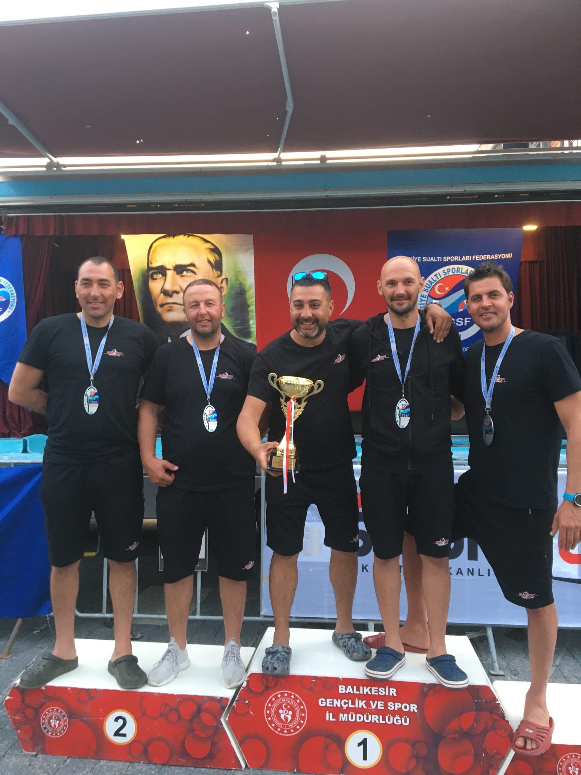 Podium and medals
